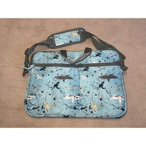 Unbranded Laptop Bag One Size Shark Print Padded Case Shoulder Strap